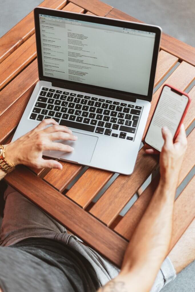 guy writing an email